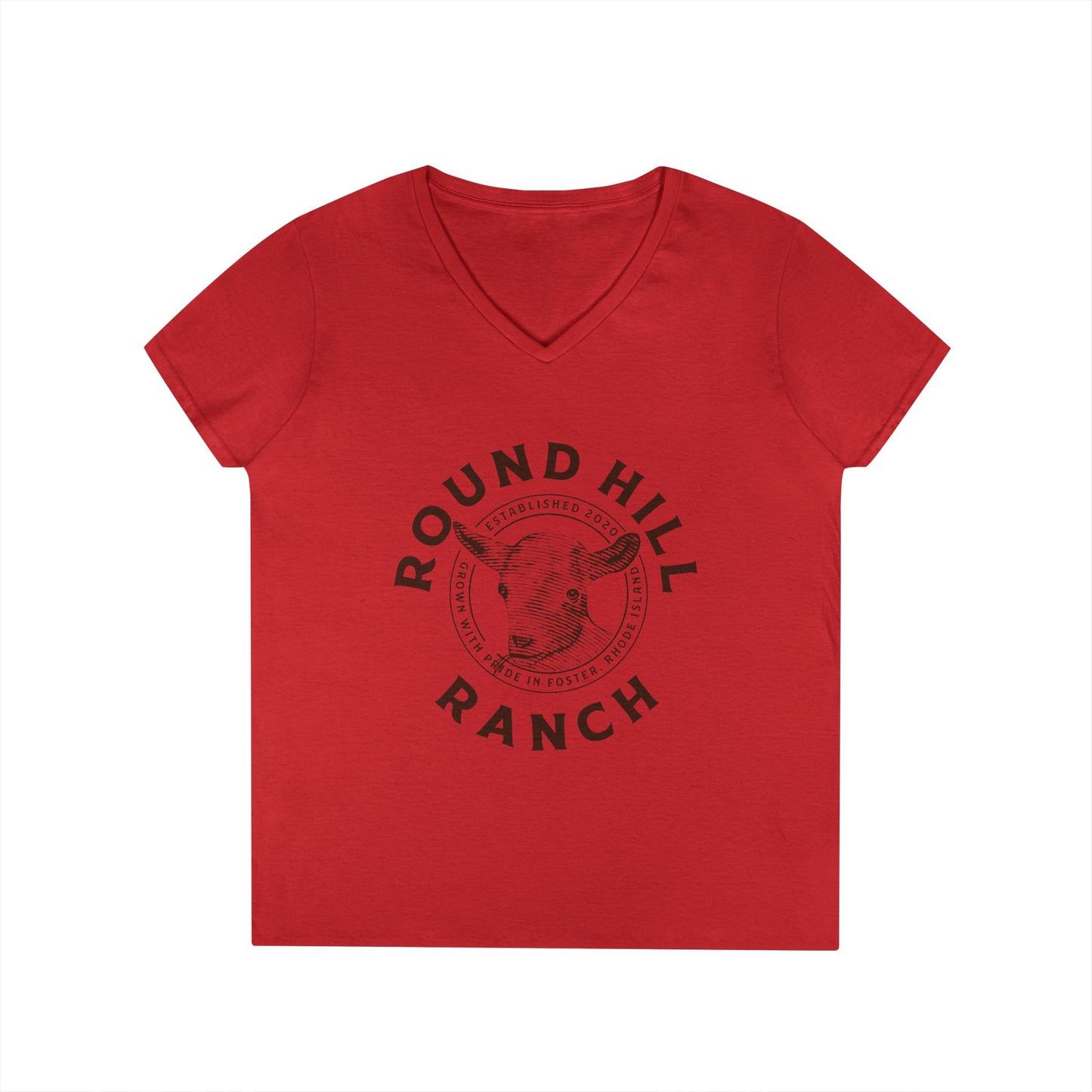 Inspirational Ladies' V-Neck T-Shirt - Round Hill Ranch & Deuteronomy 29:9