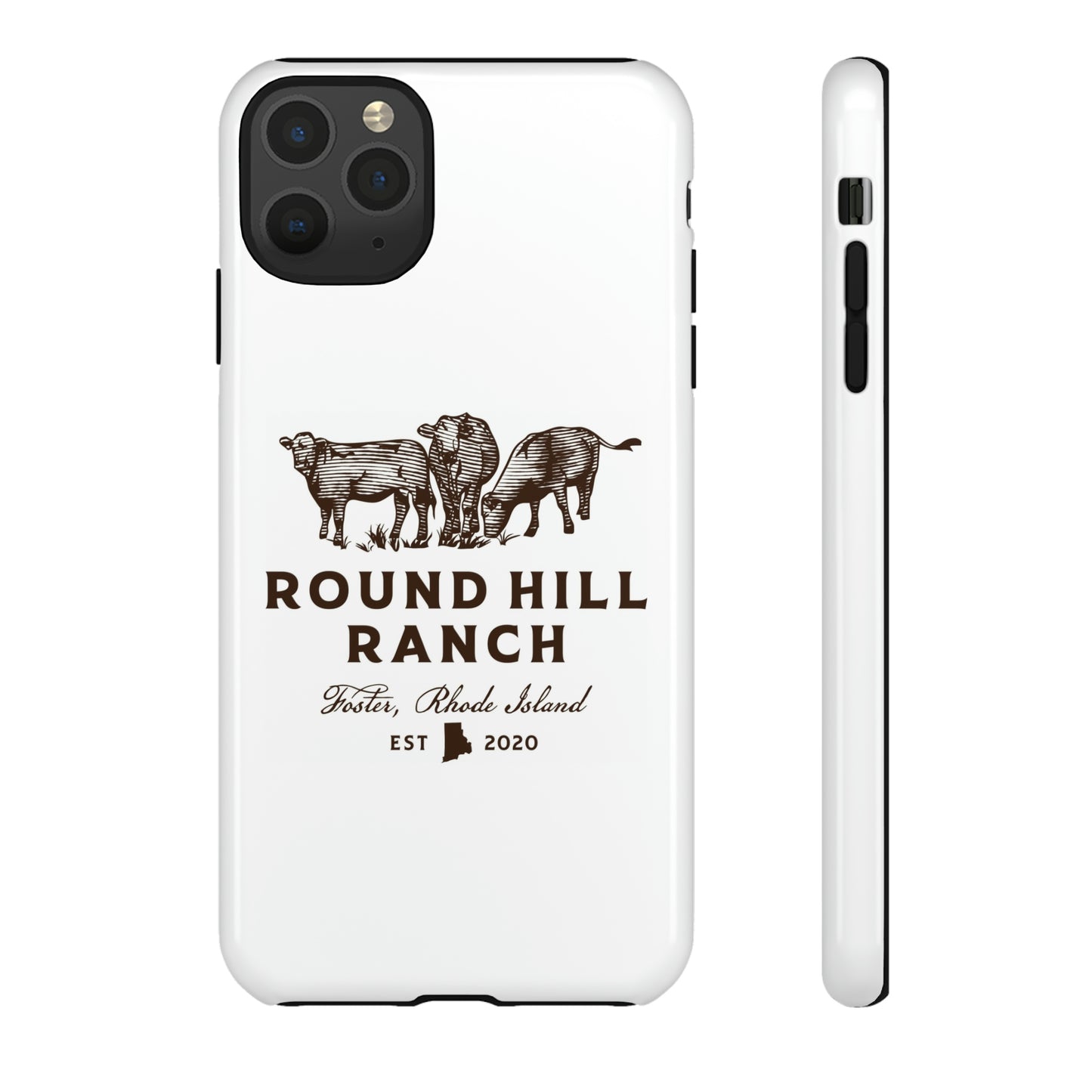 Round Hill Ranch Phone Case- White