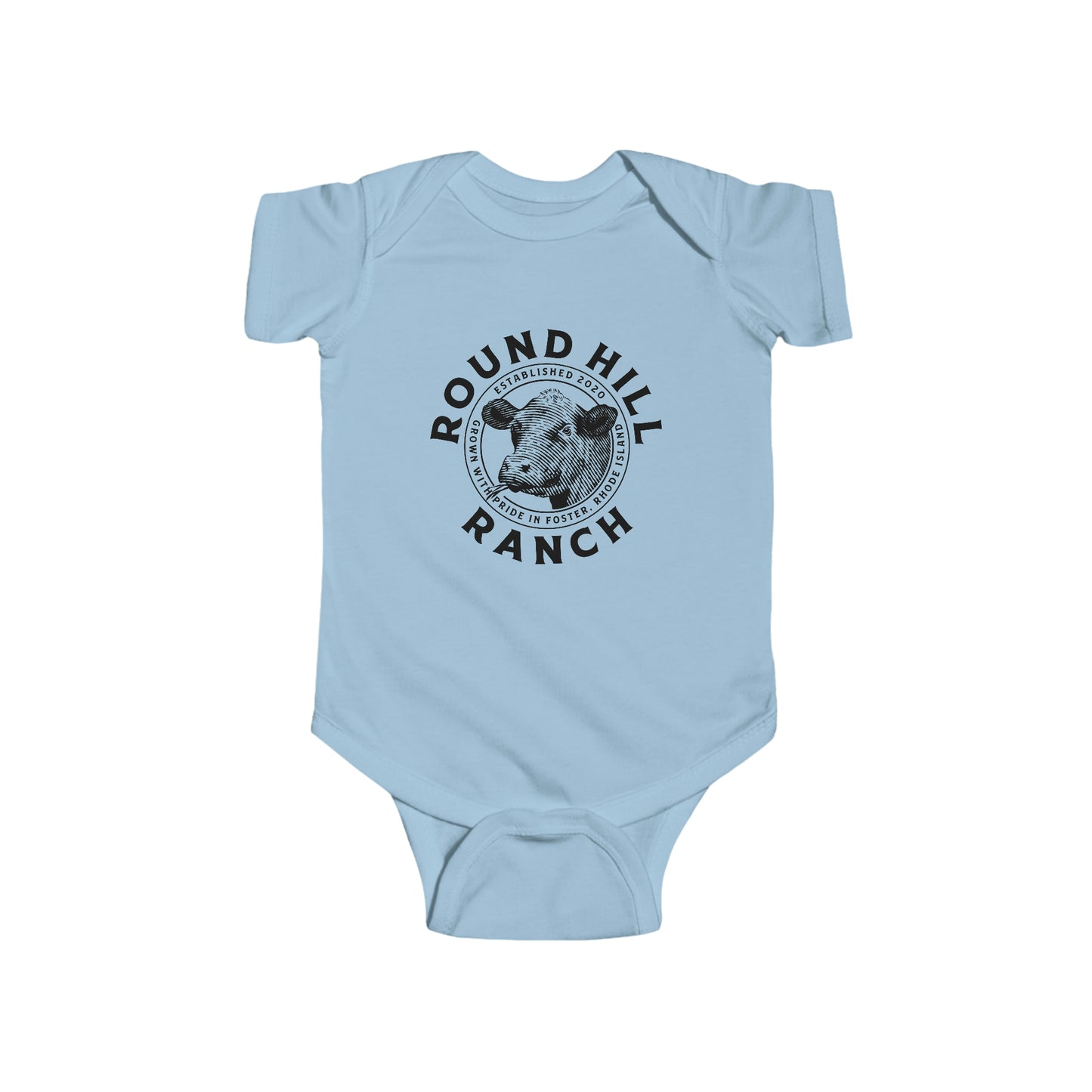 Infant Onesie Round Hill Ranch Cattle Logo