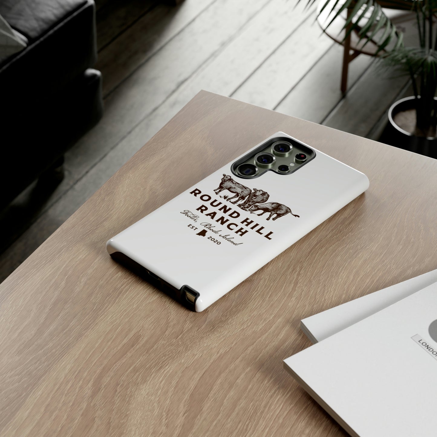 Round Hill Ranch Phone Case- White