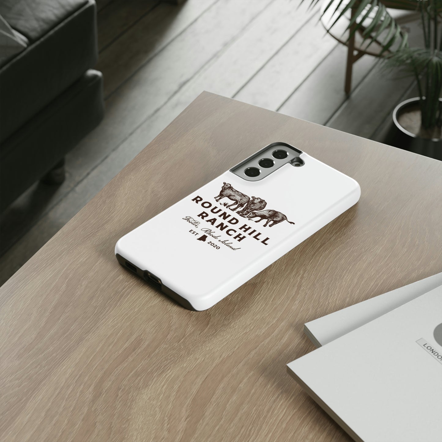 Round Hill Ranch Phone Case- White
