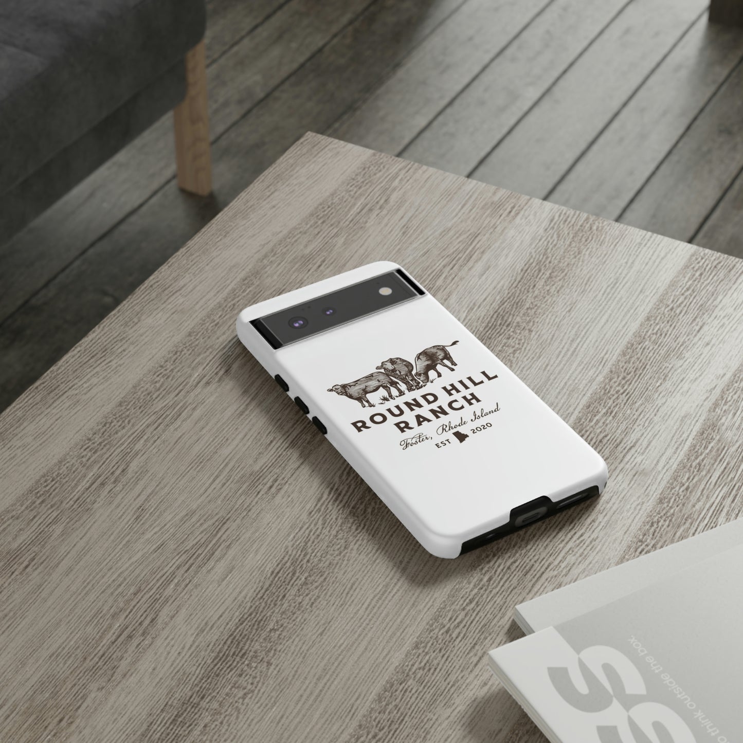 Round Hill Ranch Phone Case- White