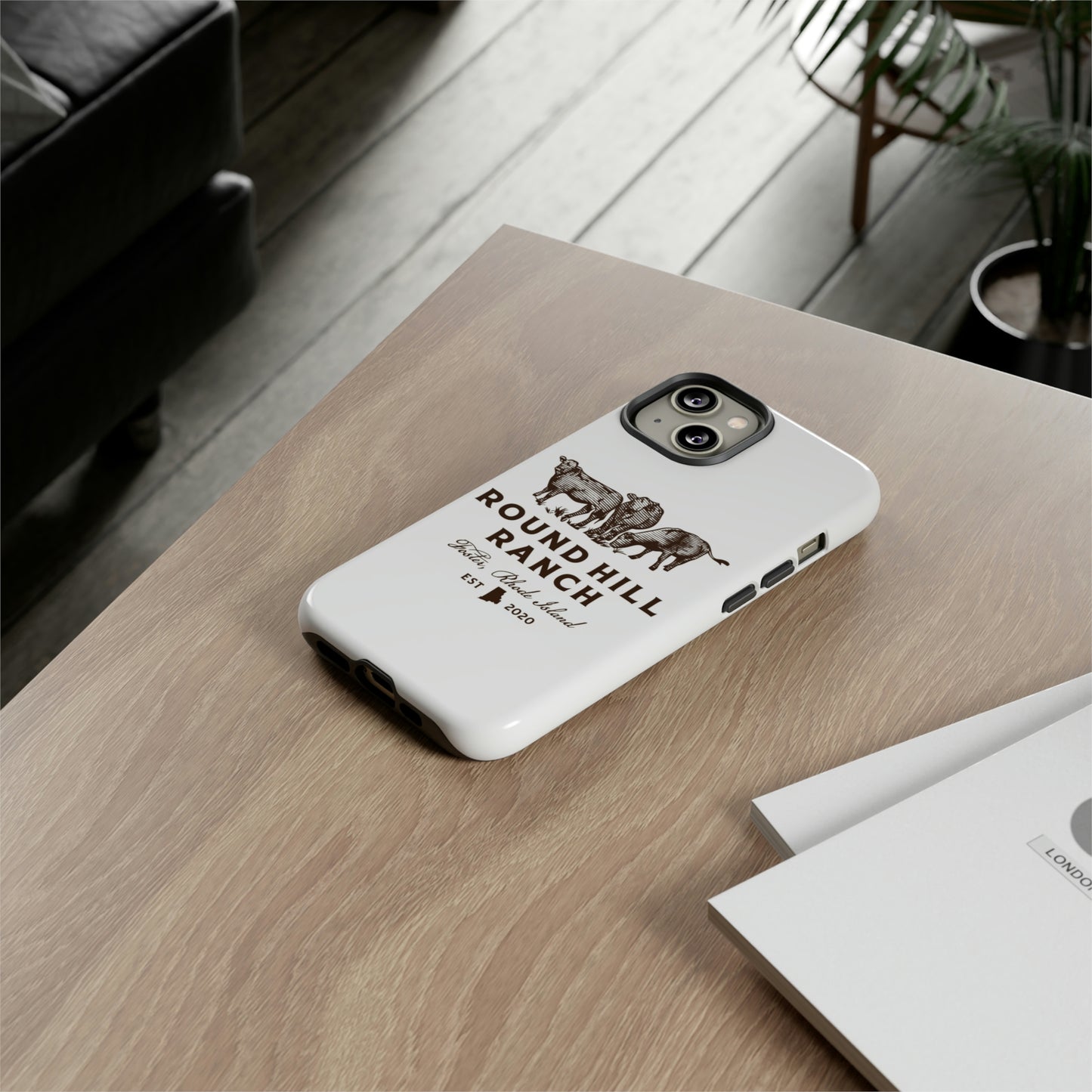 Round Hill Ranch Phone Case- White