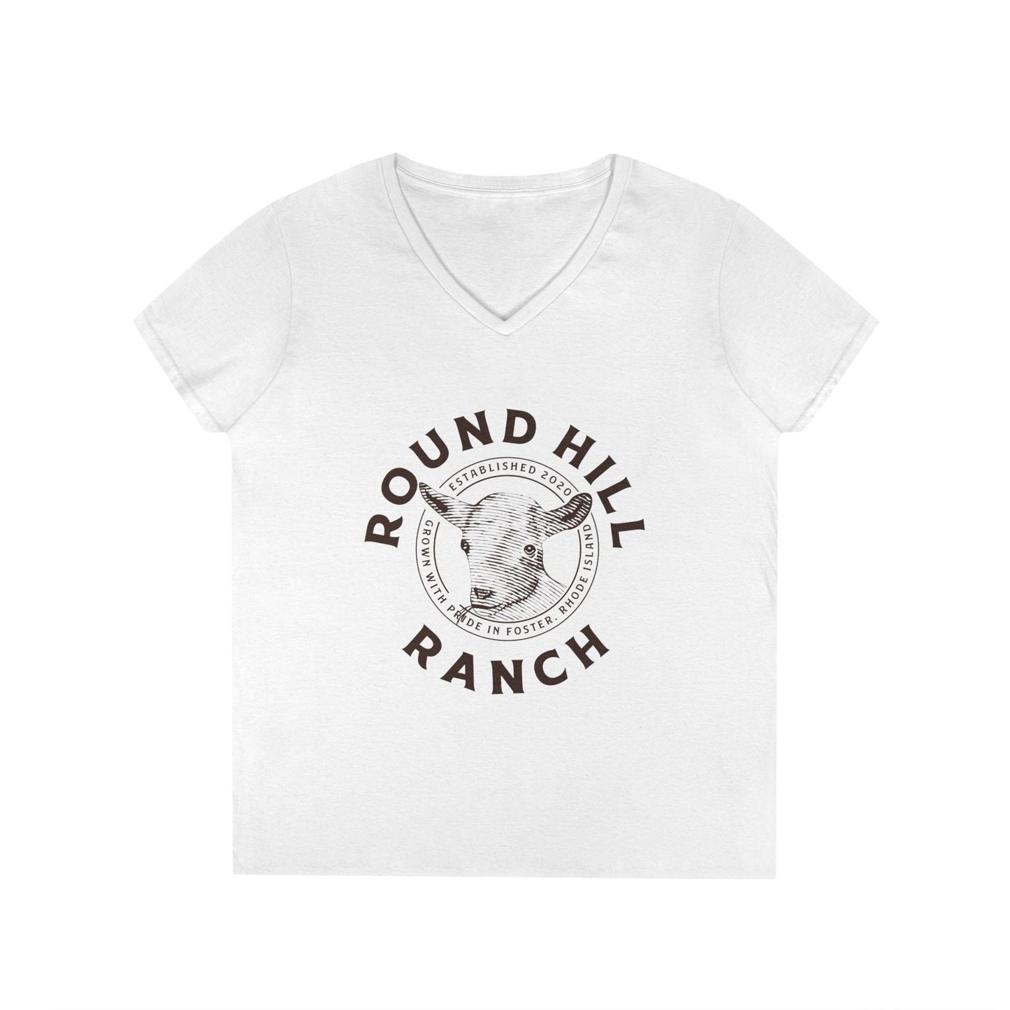 Inspirational Ladies' V-Neck T-Shirt - Round Hill Ranch & Deuteronomy 29:9