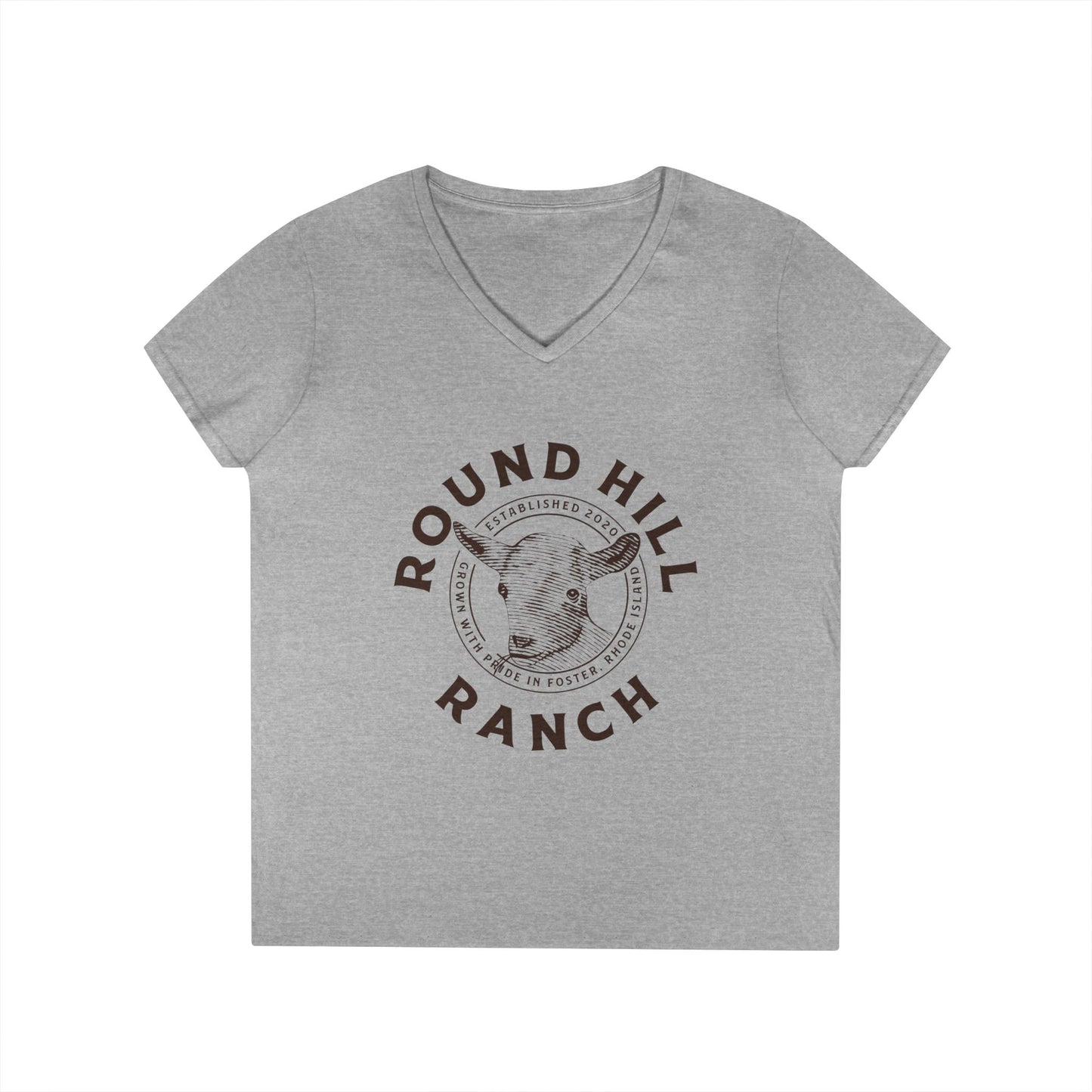 Inspirational Ladies' V-Neck T-Shirt - Round Hill Ranch & Deuteronomy 29:9