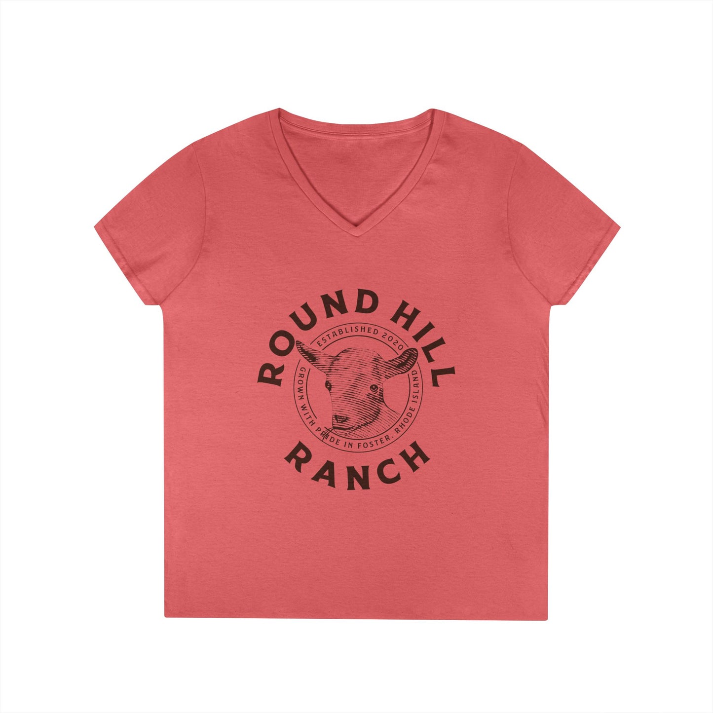 Inspirational Ladies' V-Neck T-Shirt - Round Hill Ranch & Deuteronomy 29:9