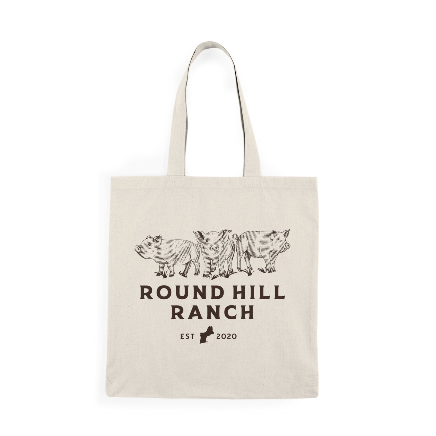 Rustic Round Hill Ranch Reusable Tote Bag