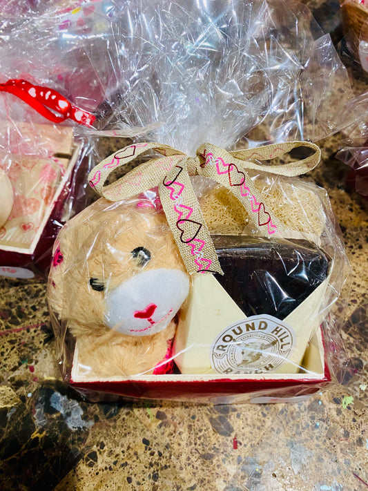 Valentine Teddy Soap Crate