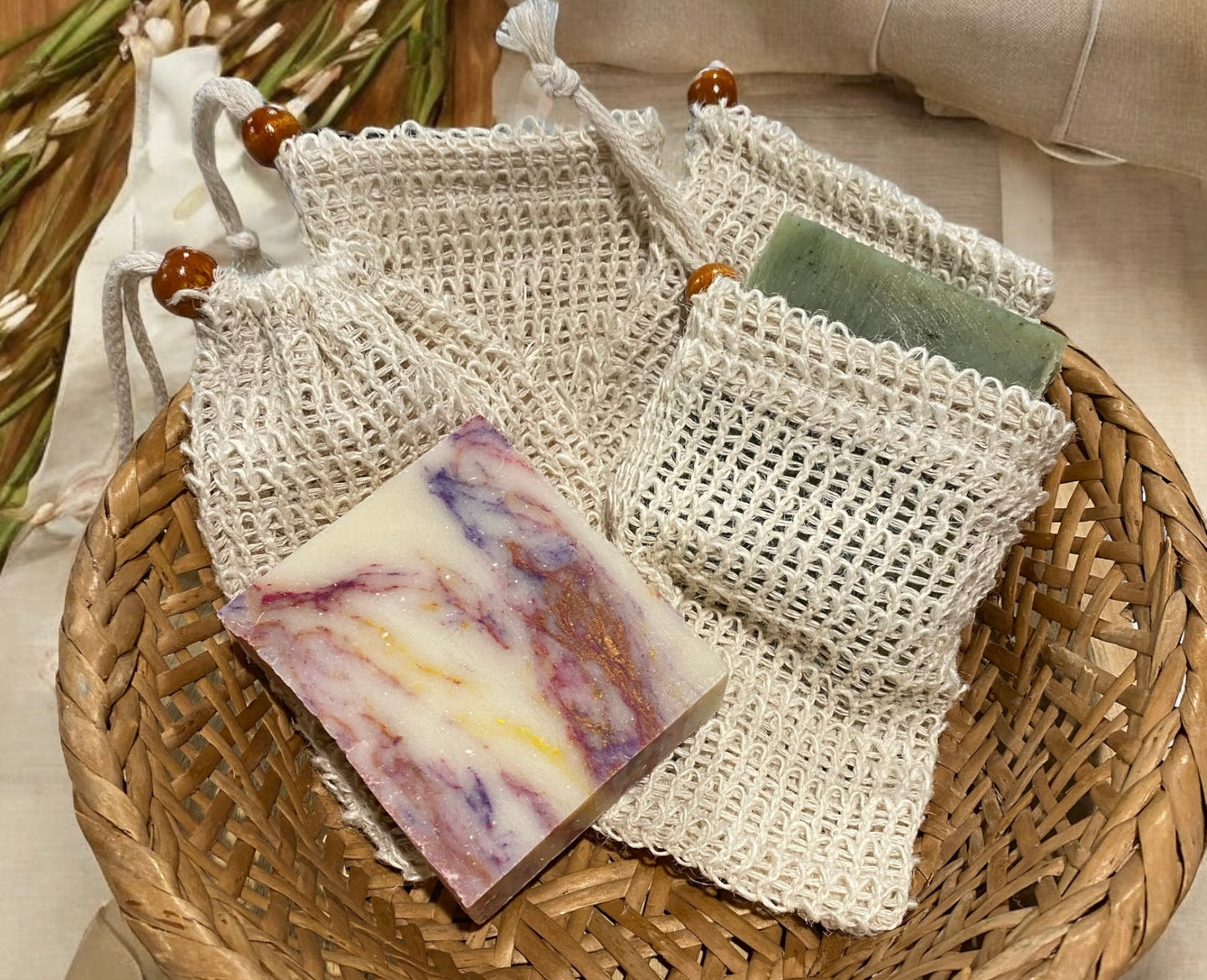 Hand- Knit Exfoliating Sponge Bag