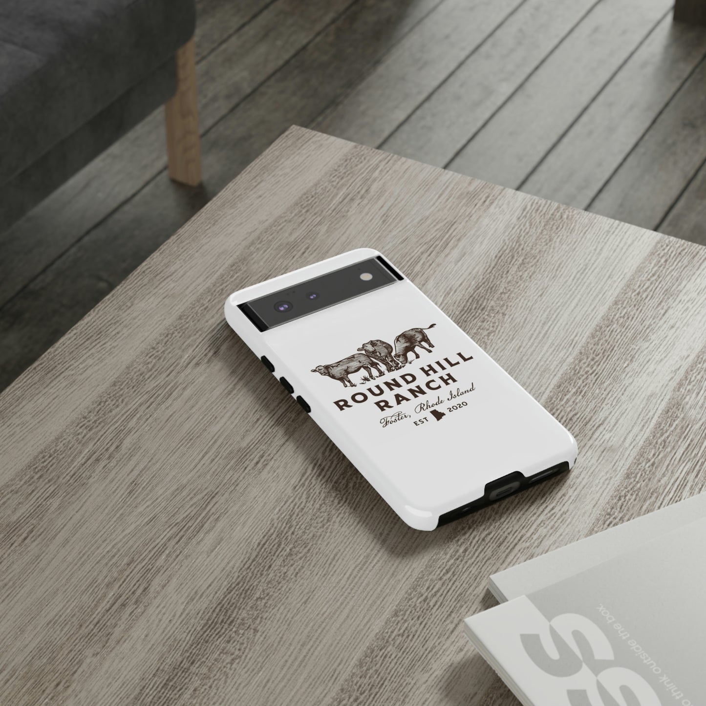 Round Hill Ranch Phone Case- White