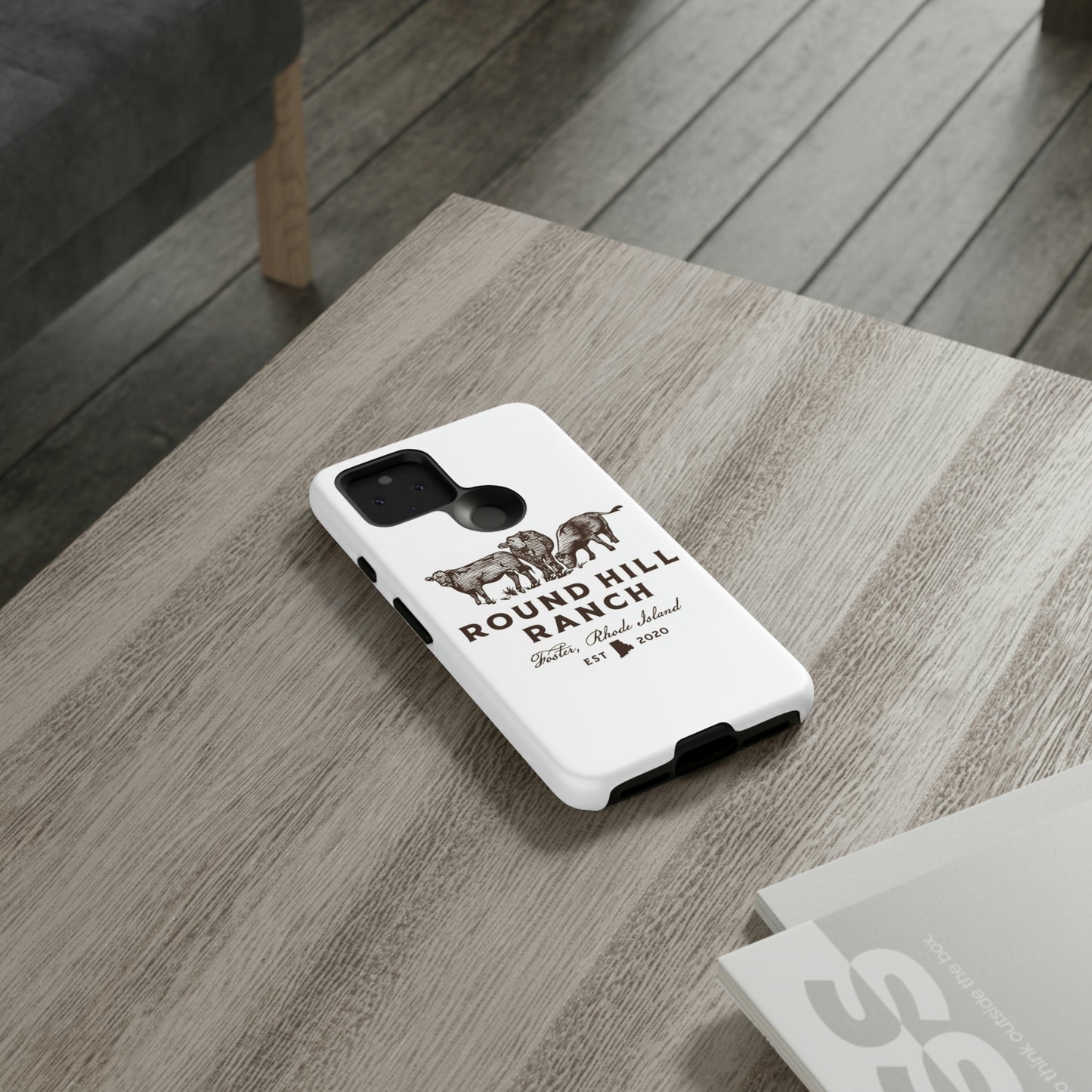 Round Hill Ranch Phone Case- White