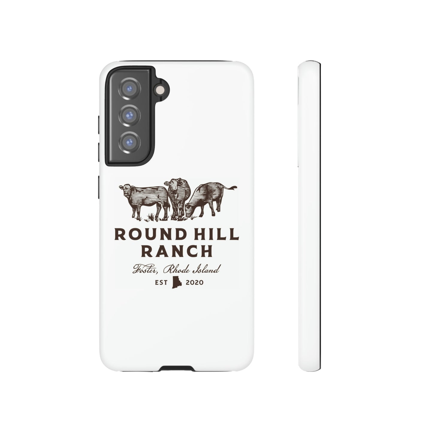 Round Hill Ranch Phone Case- White
