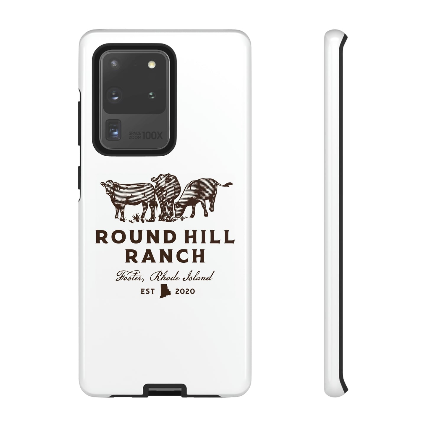 Round Hill Ranch Phone Case- White