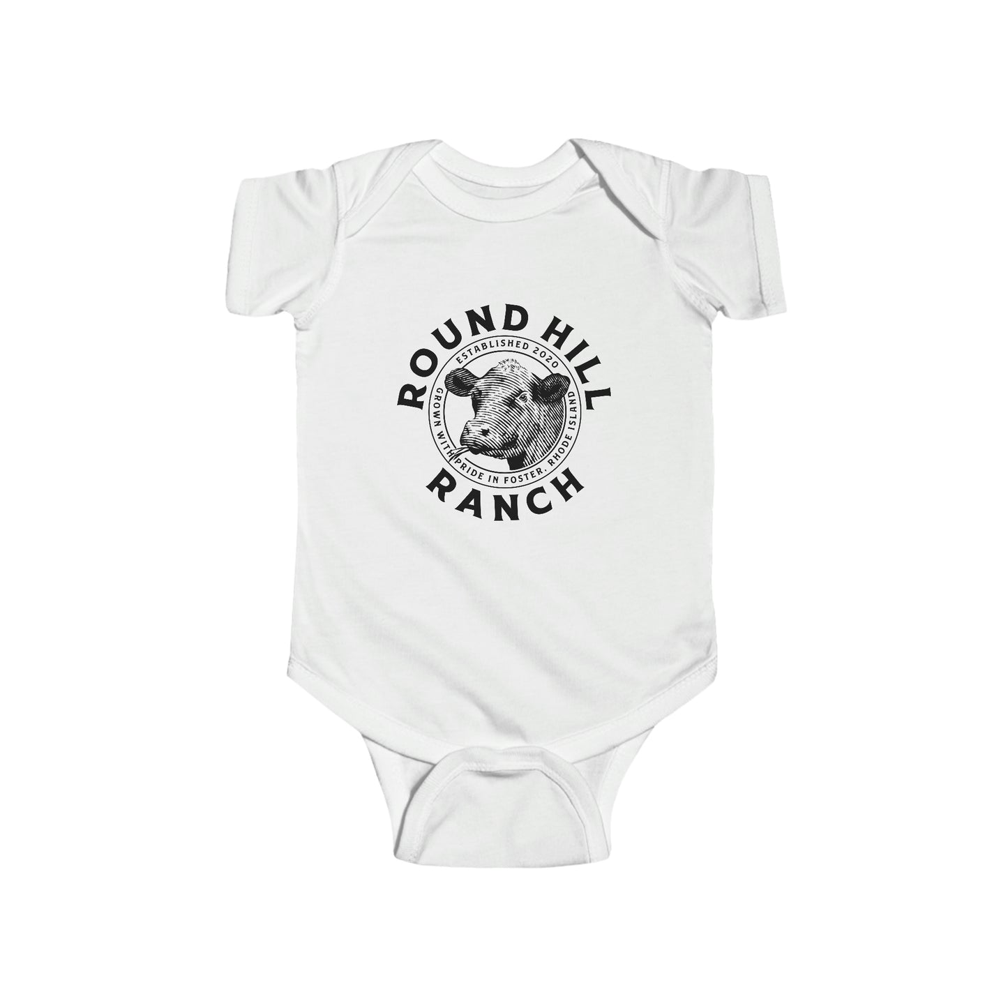 Infant Onesie Round Hill Ranch Cattle Logo