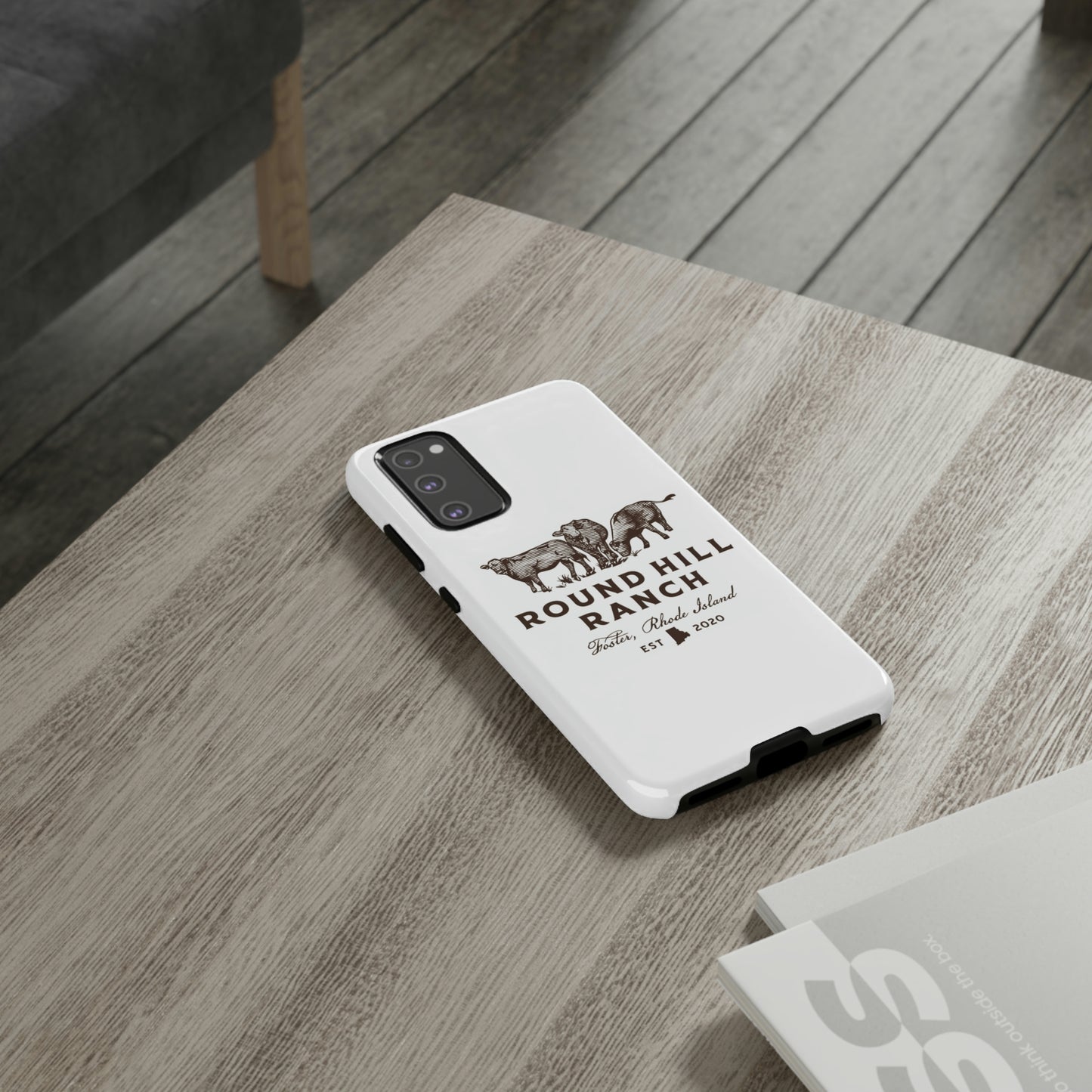 Round Hill Ranch Phone Case- White