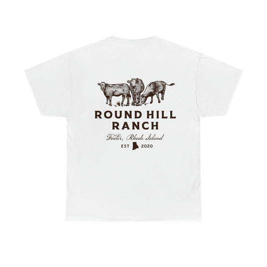 Round Hill Ranch White Cattle Tee