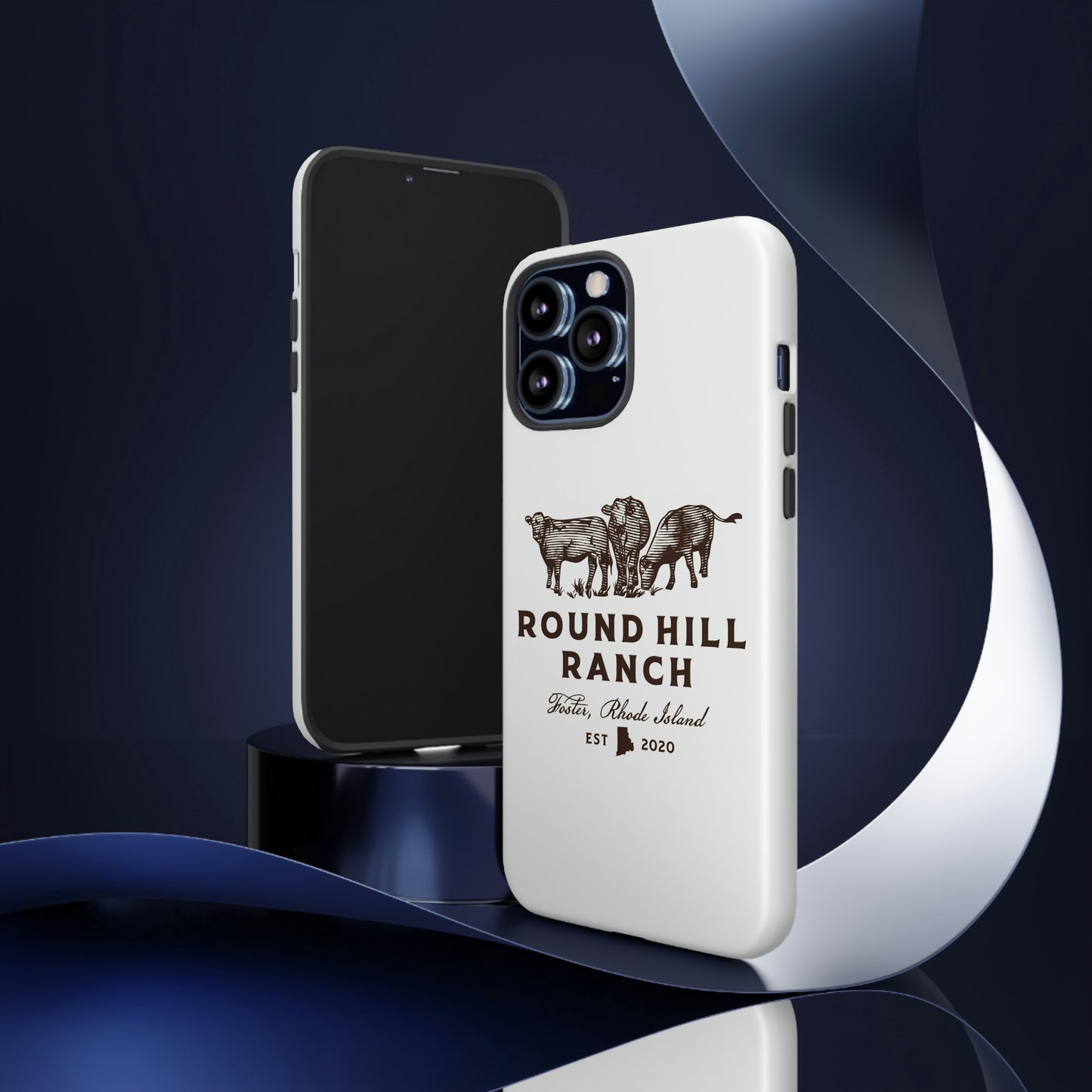 Round Hill Ranch Phone Case- White