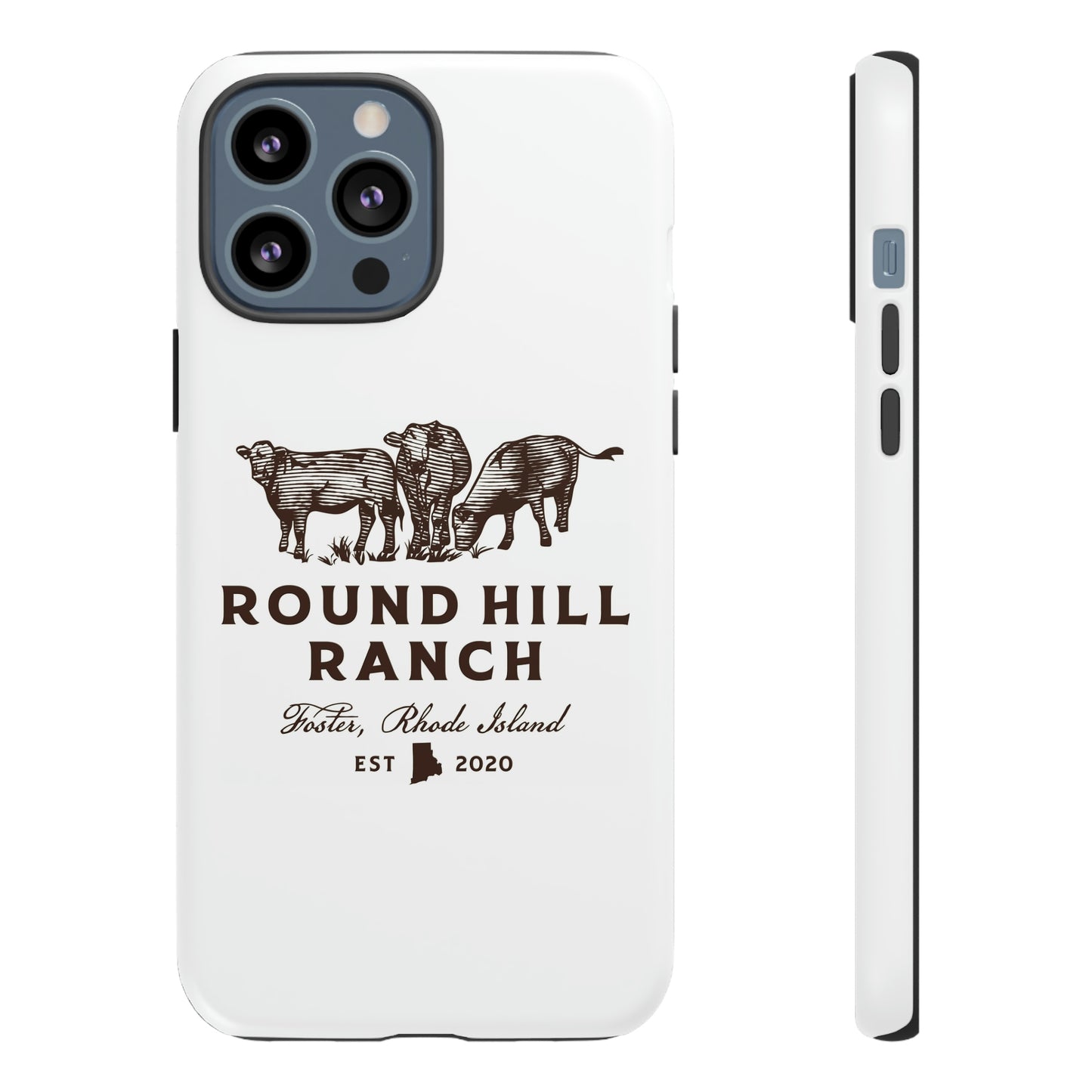 Round Hill Ranch Phone Case- White