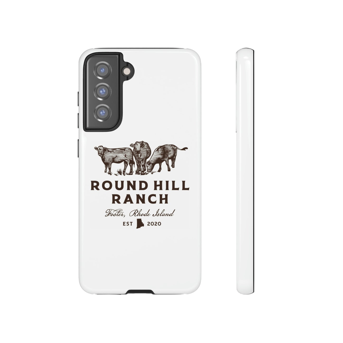 Round Hill Ranch Phone Case- White