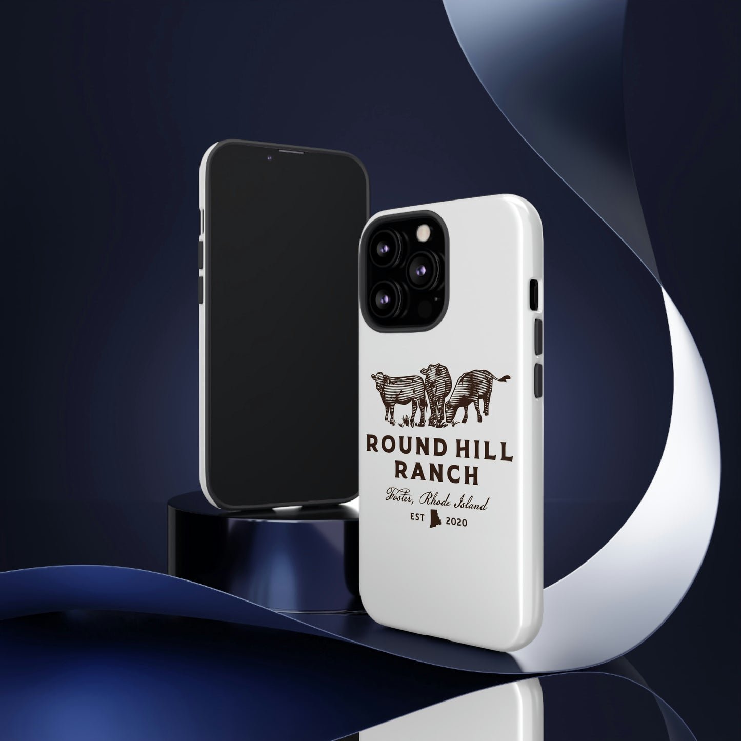 Round Hill Ranch Phone Case- White