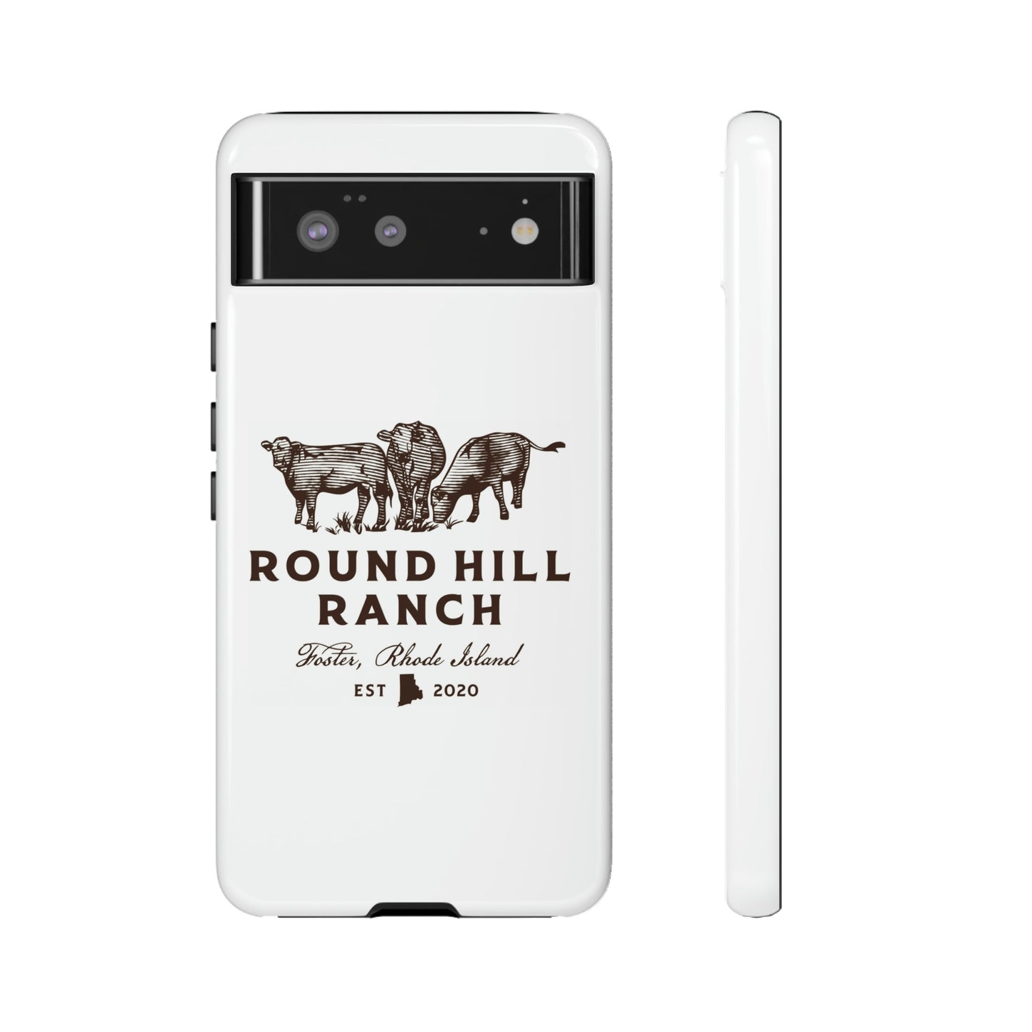 Round Hill Ranch Phone Case- White