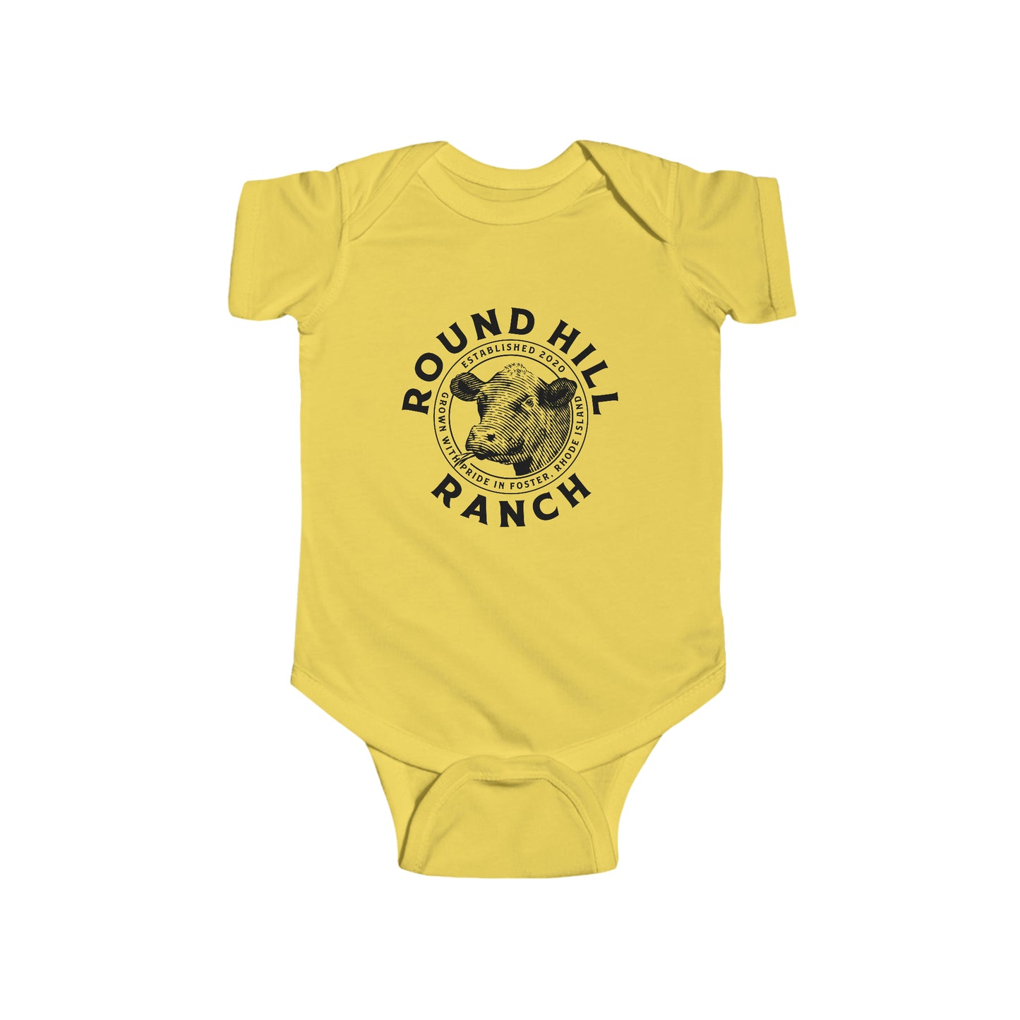 Infant Onesie Round Hill Ranch Cattle Logo