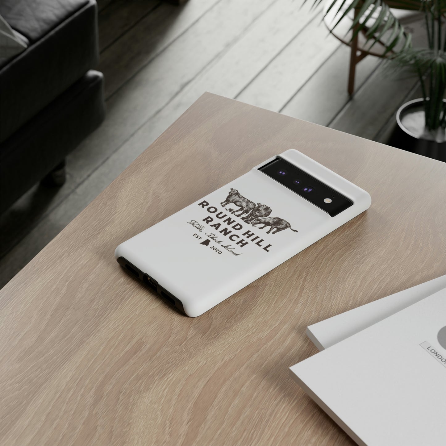 Round Hill Ranch Phone Case- White