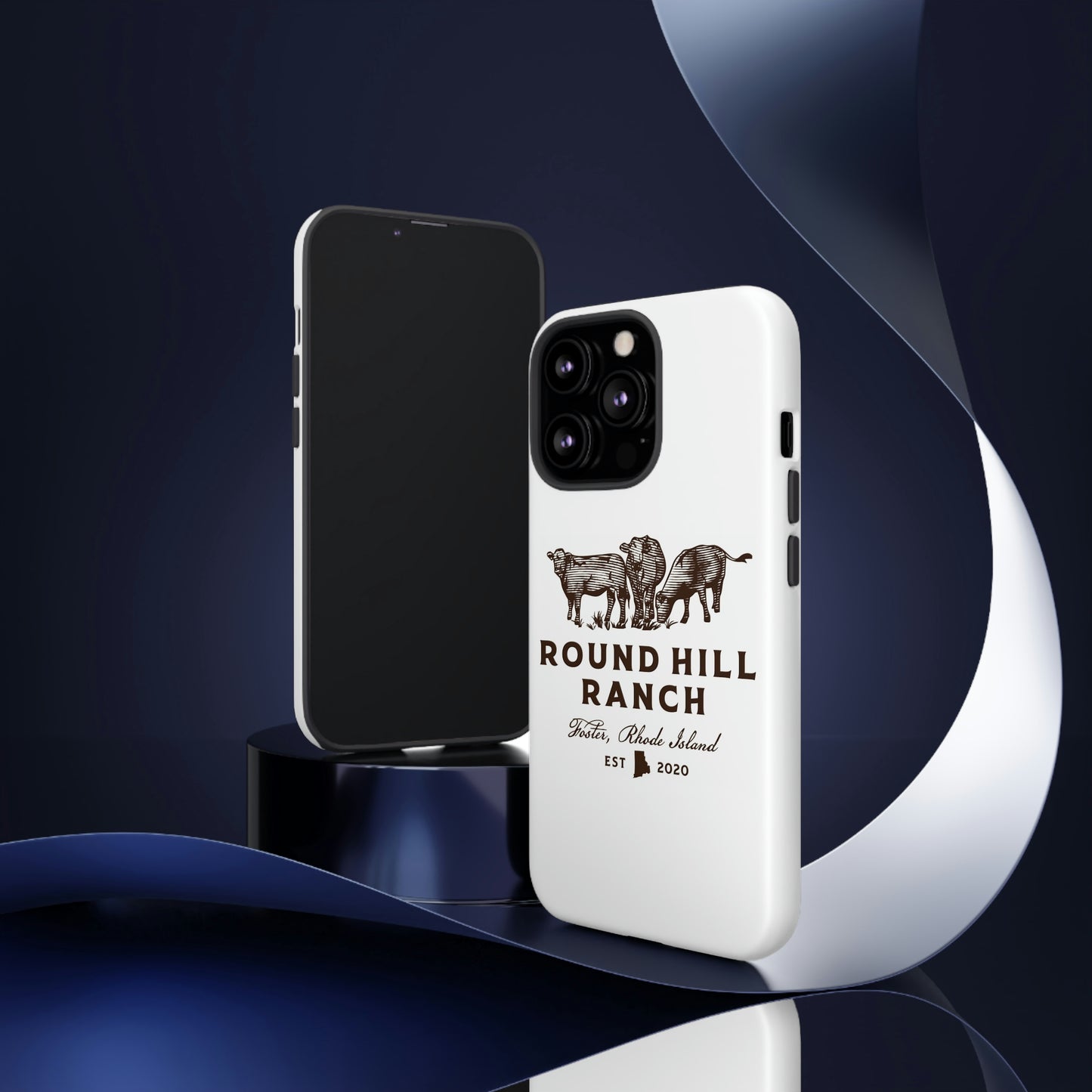 Round Hill Ranch Phone Case- White