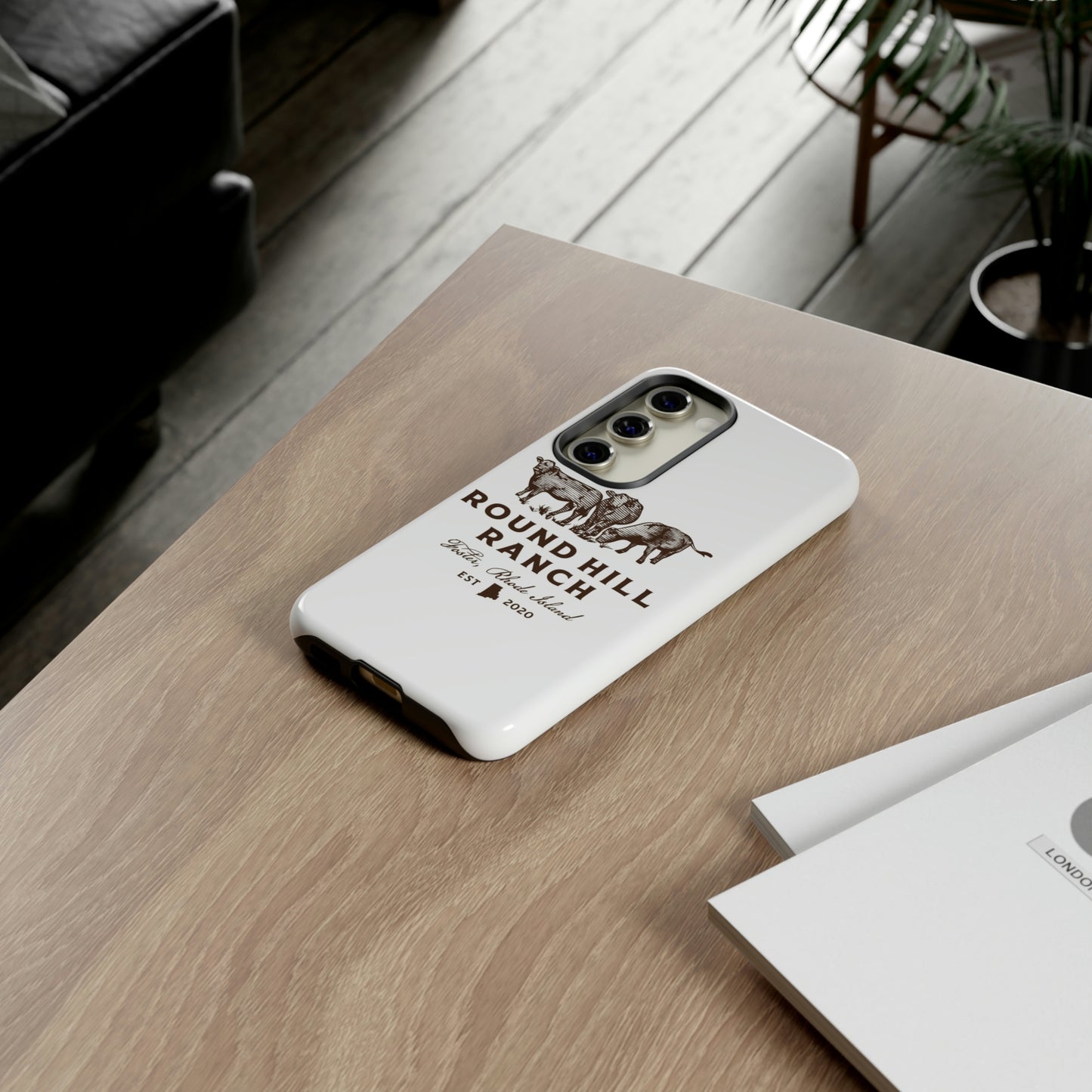 Round Hill Ranch Phone Case- White