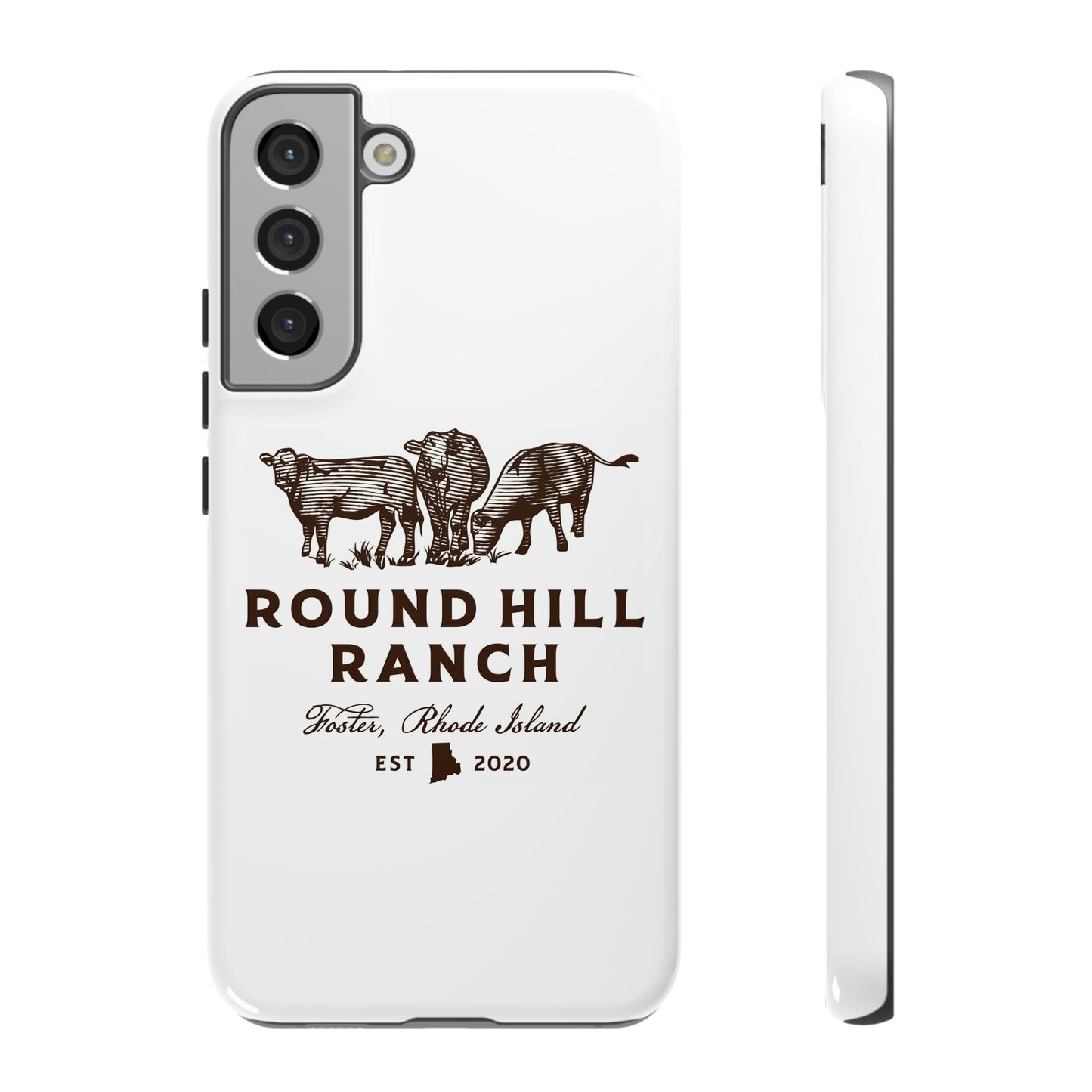 Round Hill Ranch Phone Case- White