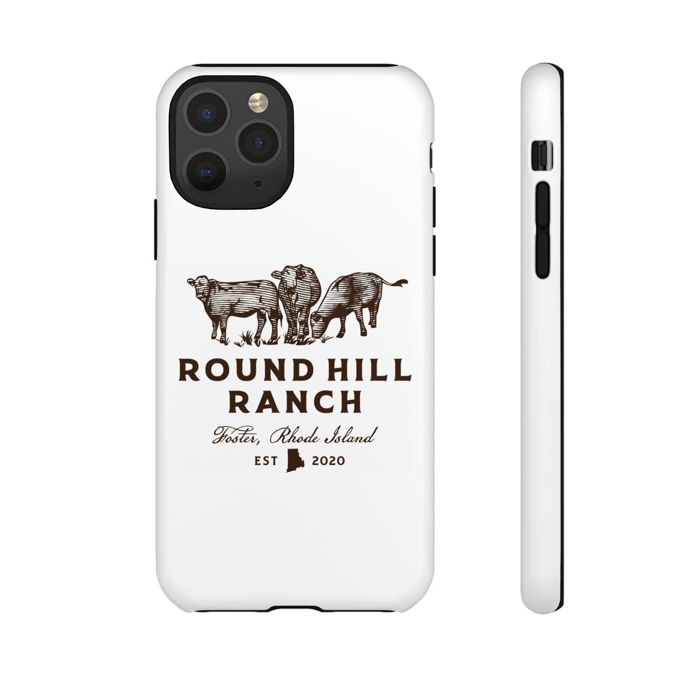 Round Hill Ranch Phone Case- White