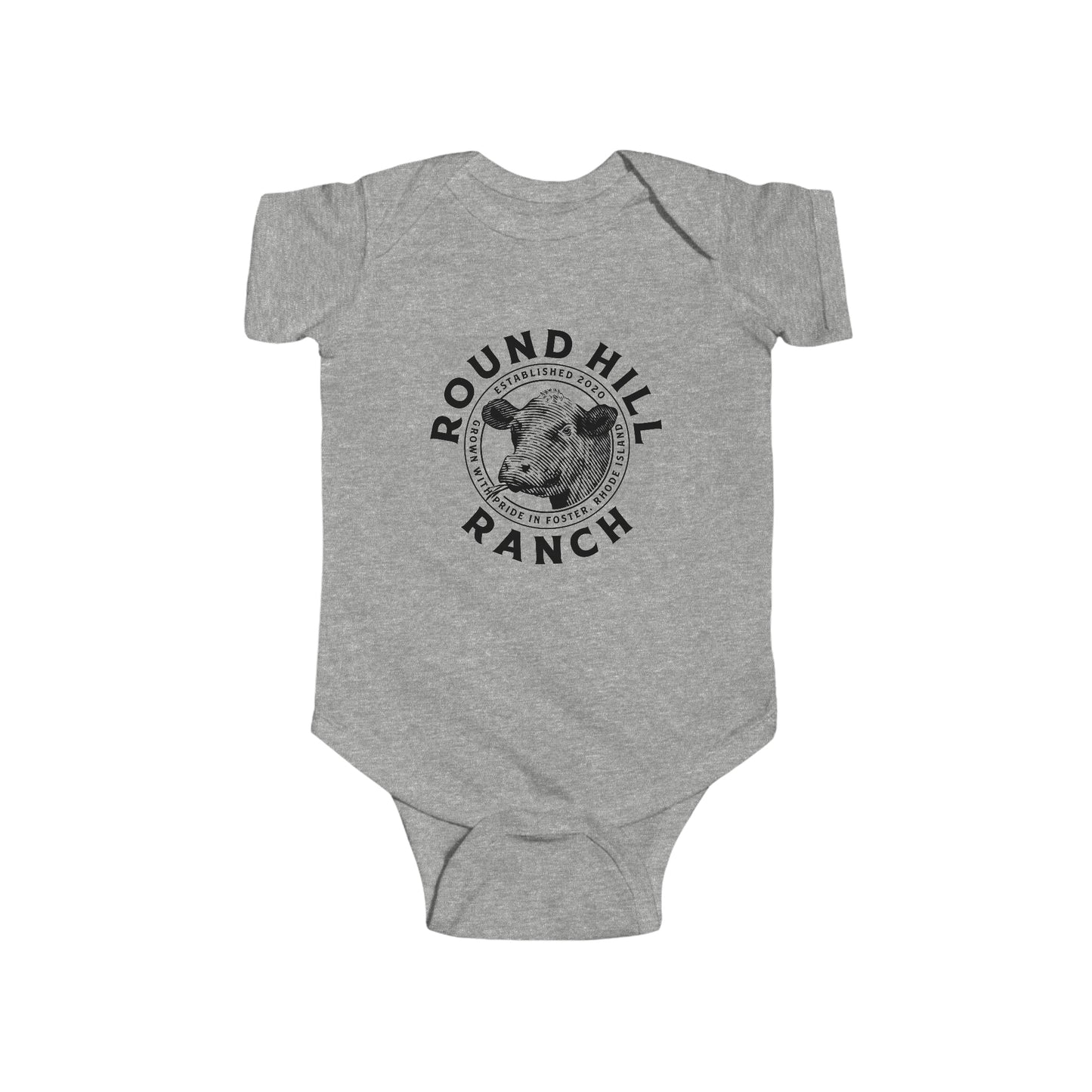 Infant Onesie Round Hill Ranch Cattle Logo