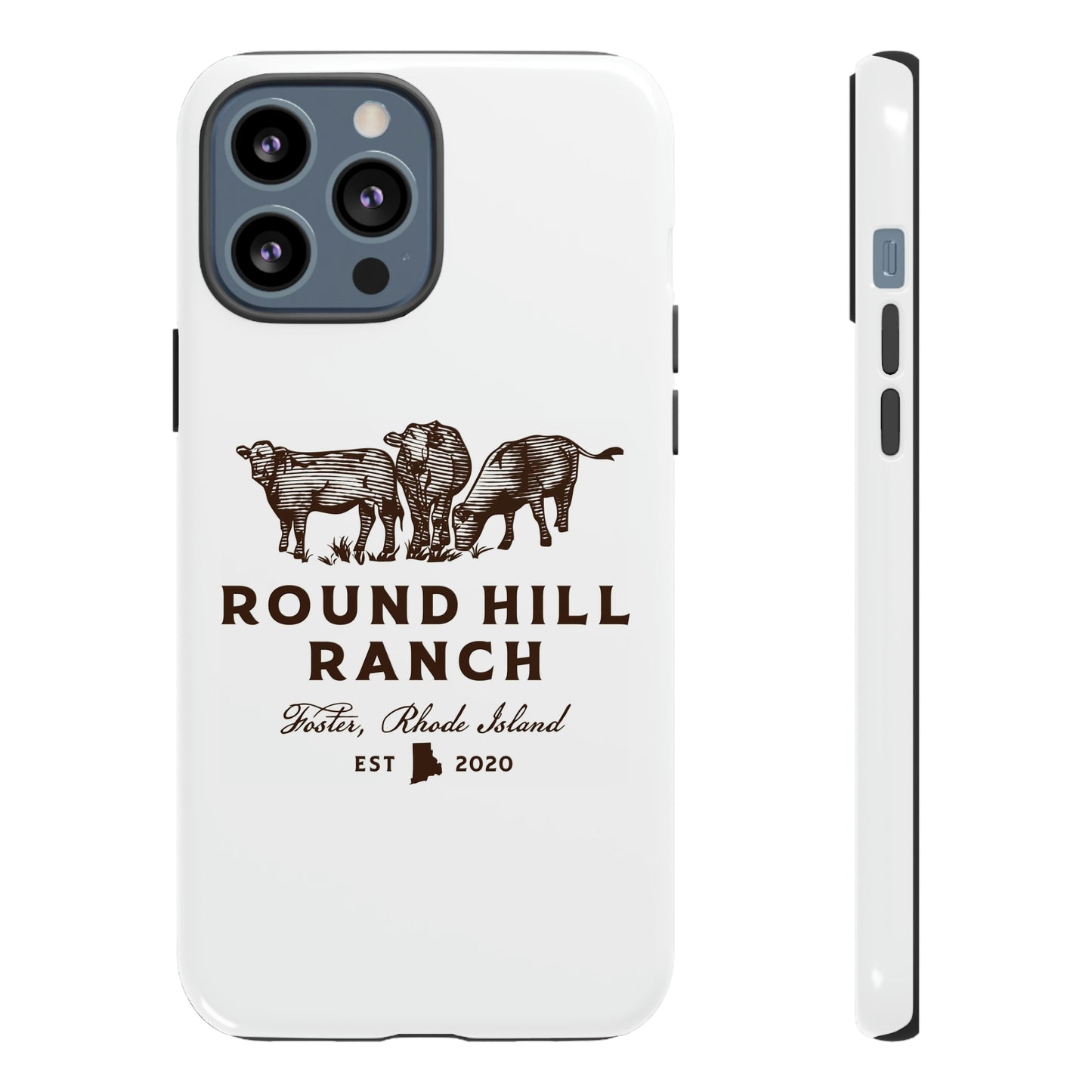 Round Hill Ranch Phone Case- White