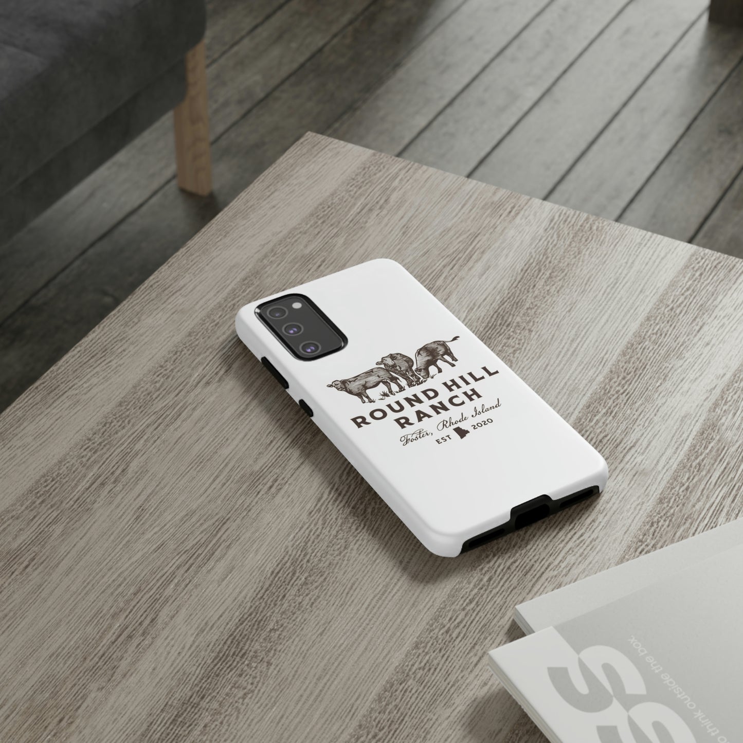 Round Hill Ranch Phone Case- White