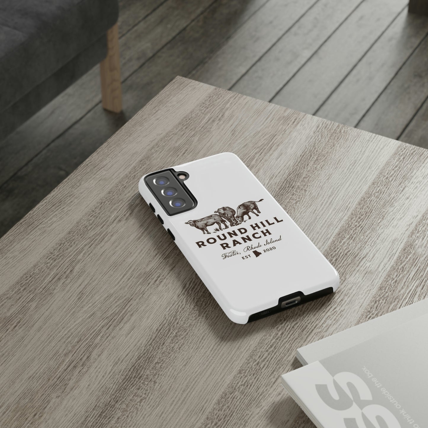 Round Hill Ranch Phone Case- White